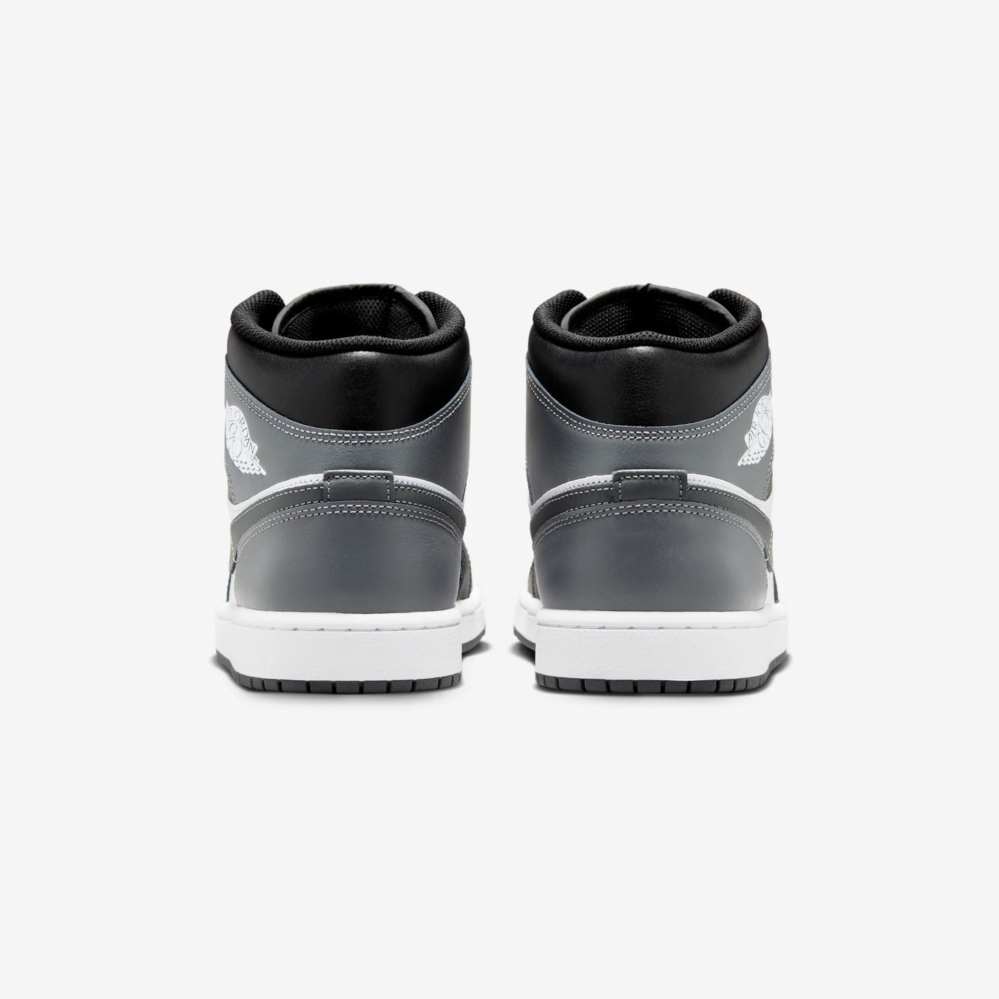 Jordan 1 Mid Black White Iron Grey