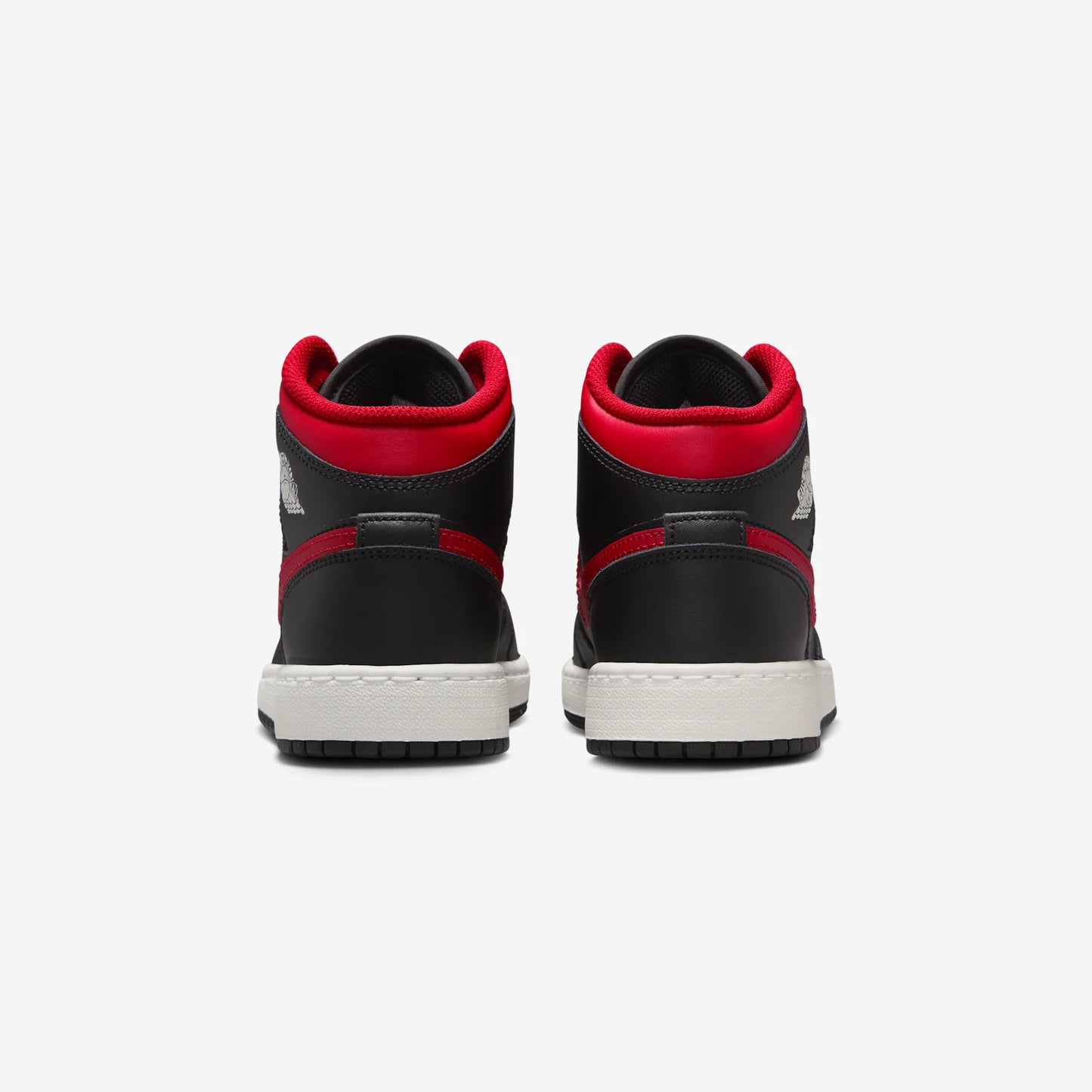 Jordan 1 Mid Black Summit White Varsity Red (GS)