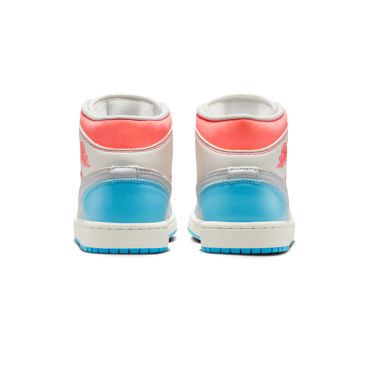 Jordan 1 Mid Sail Hot Lava Blue Chill (Women's)