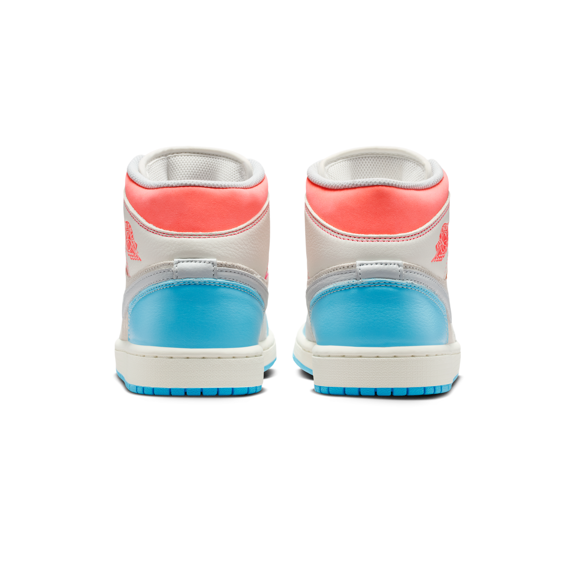 Jordan 1 Mid Sail Hot Lava Blue Chill (Women's)