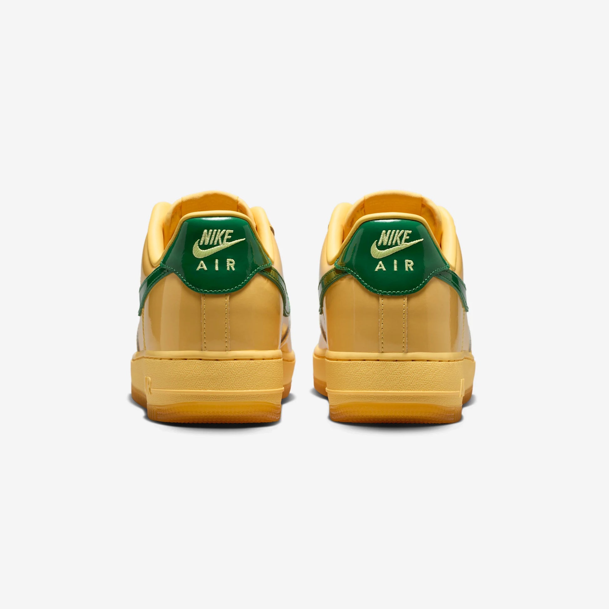 Nike Air Force 1 Low Patent Leather Topaz Gold Pine Green