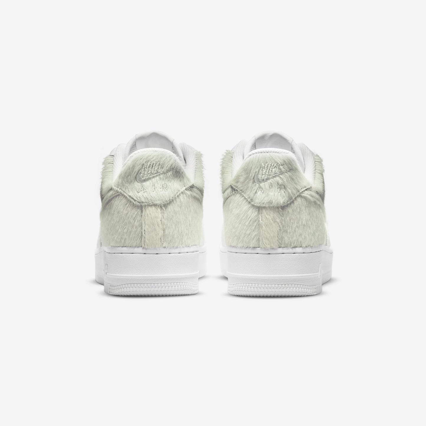 Nike Air Force 1 Low White Pony Hair Heel