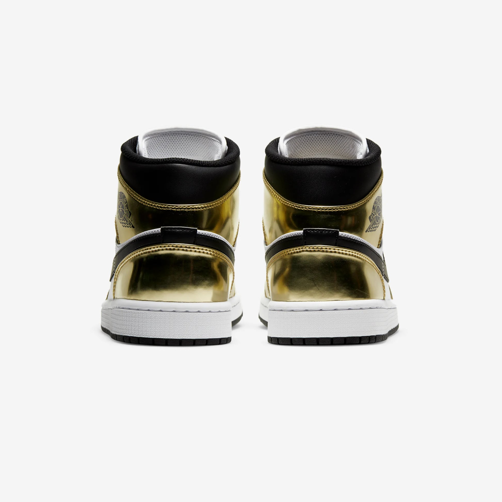 Jordan 1 Mid Metallic Gold Black White