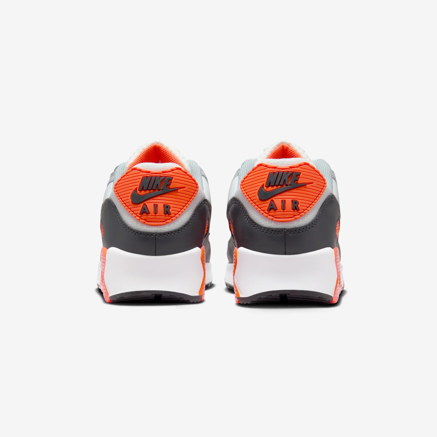 Nike Air Max 90 Summit White Safety Orange Dark Smoke Grey Smoke Grey