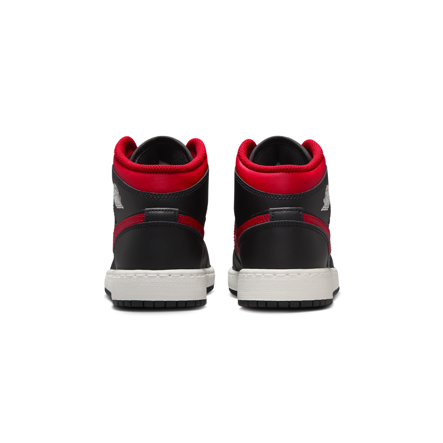 Jordan 1 Mid Black Summit White Varsity Red (GS)