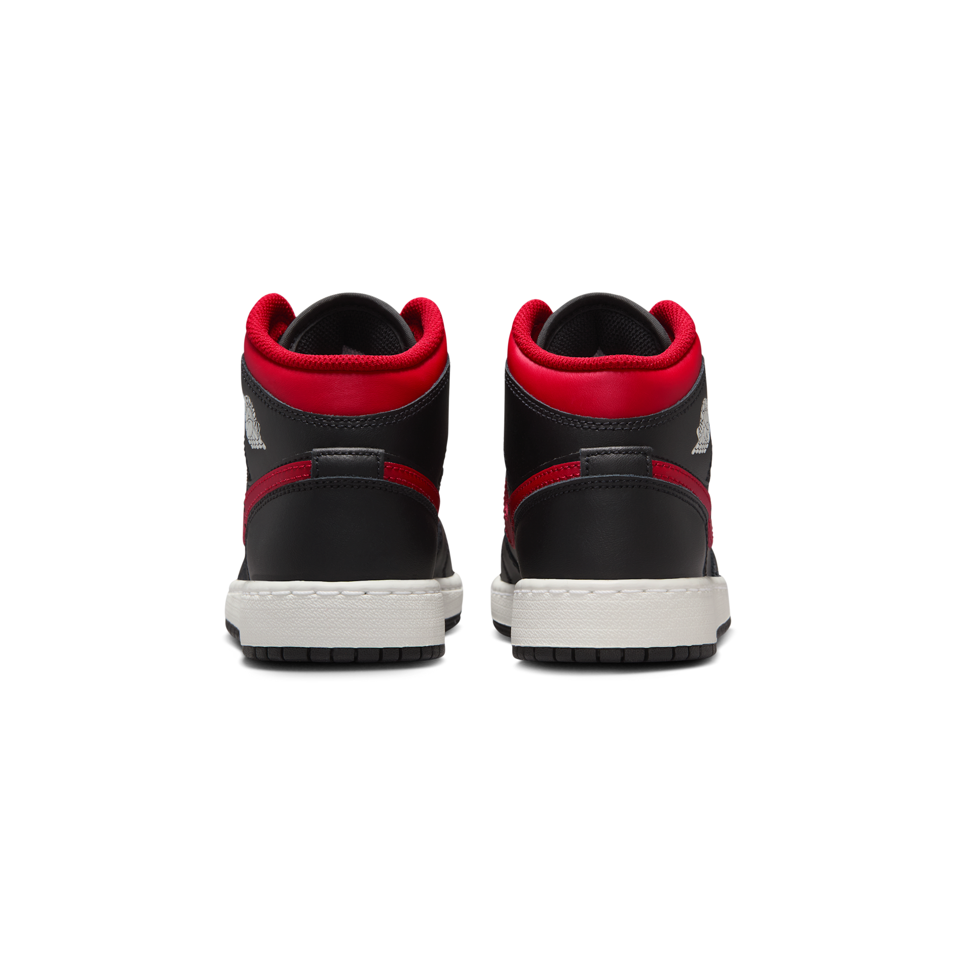 Jordan 1 Mid Black Summit White Varsity Red (GS)