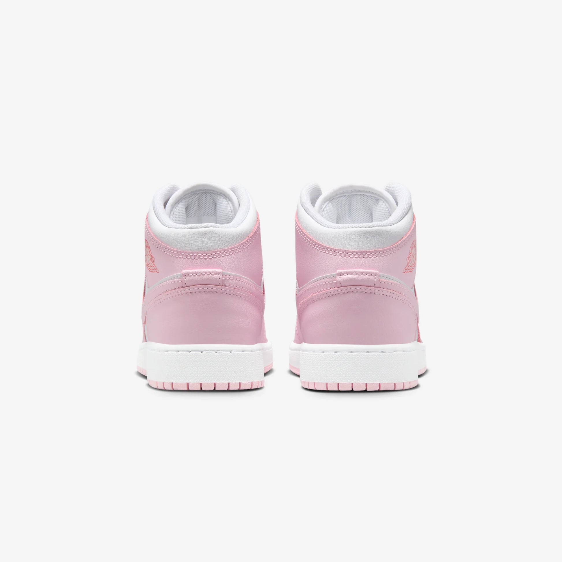 Jordan 1 Mid Pink Foam Fire Red (GS)