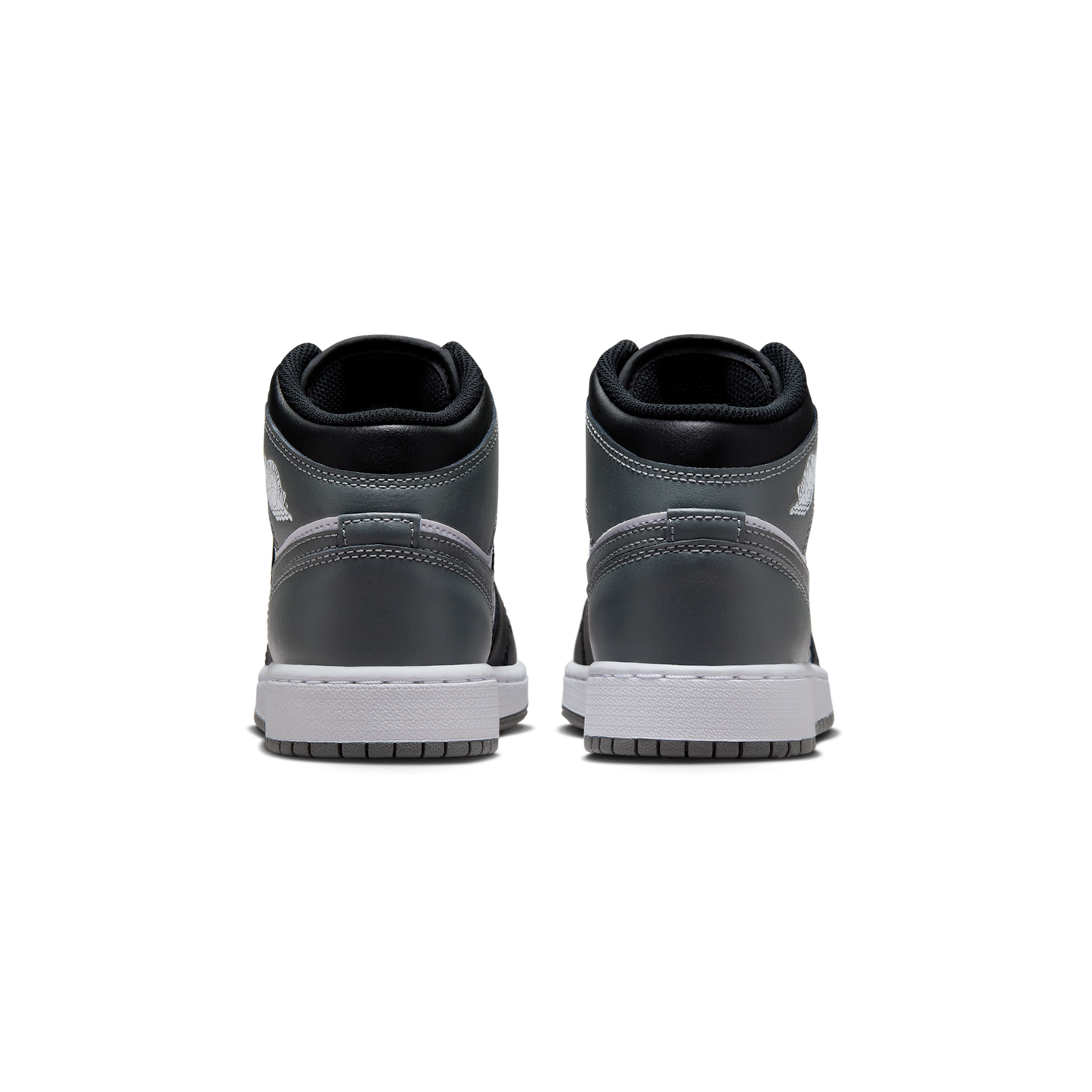 Jordan 1 Mid Black White Iron Grey