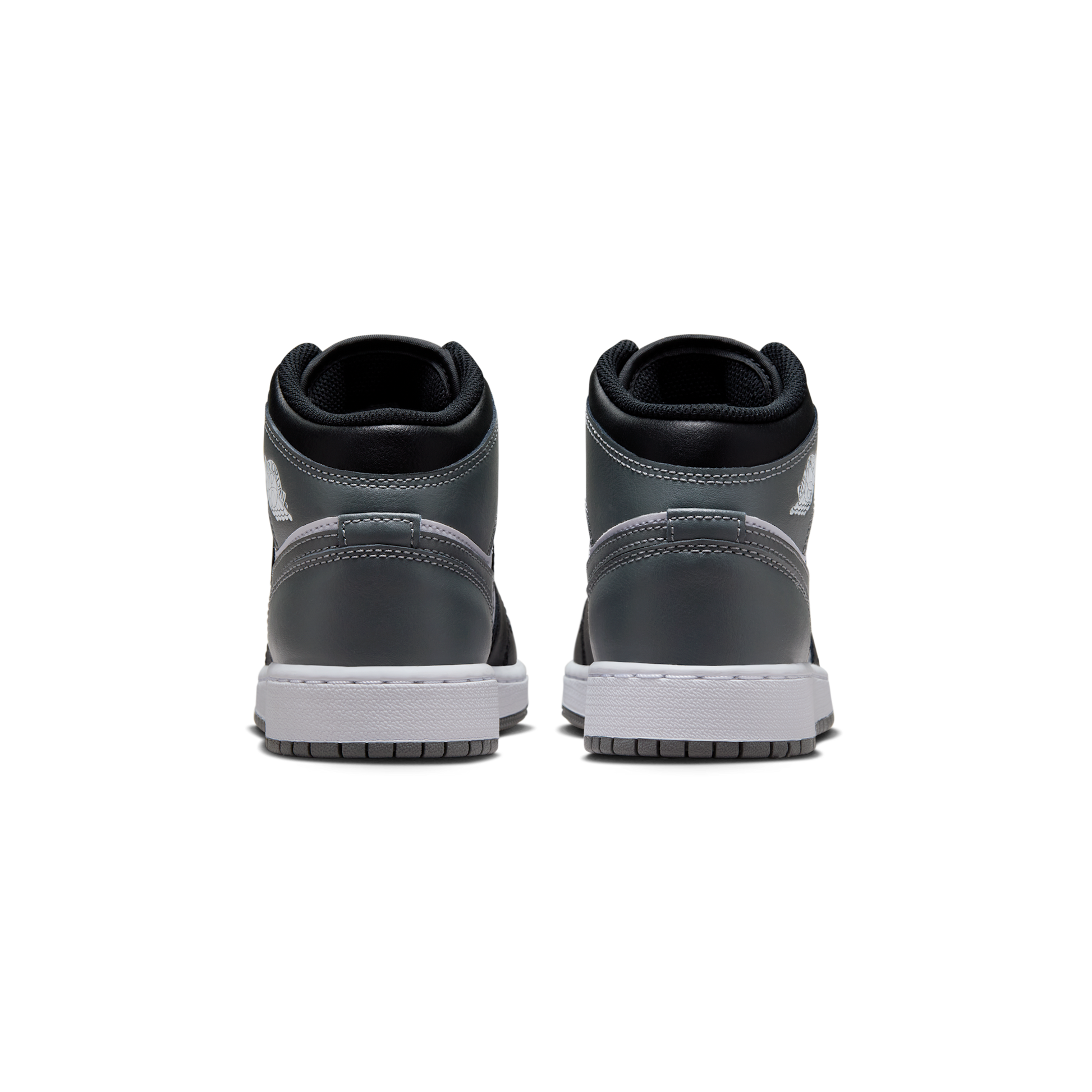 Jordan 1 Mid Black White Iron Grey