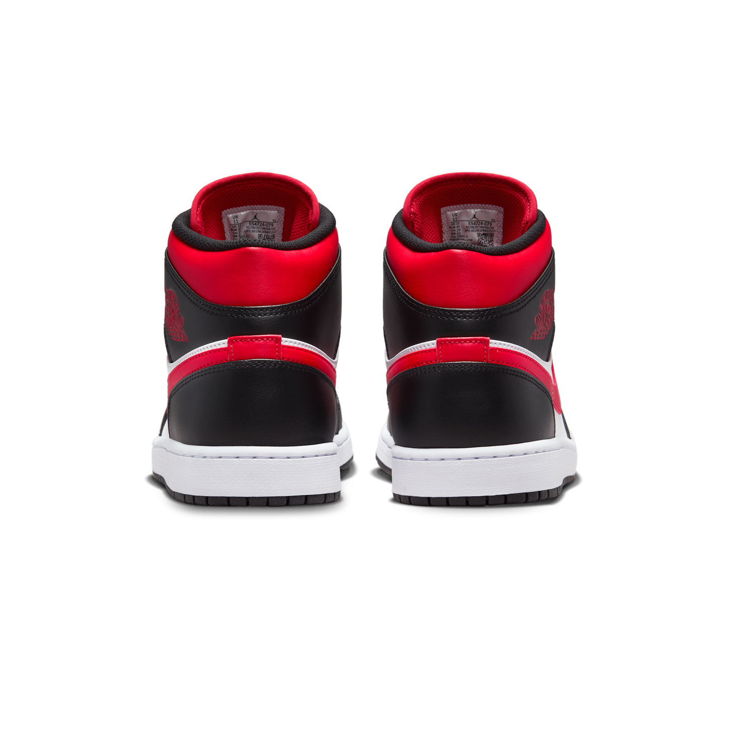 Jordan 1 Mid White Black Red (2022)
