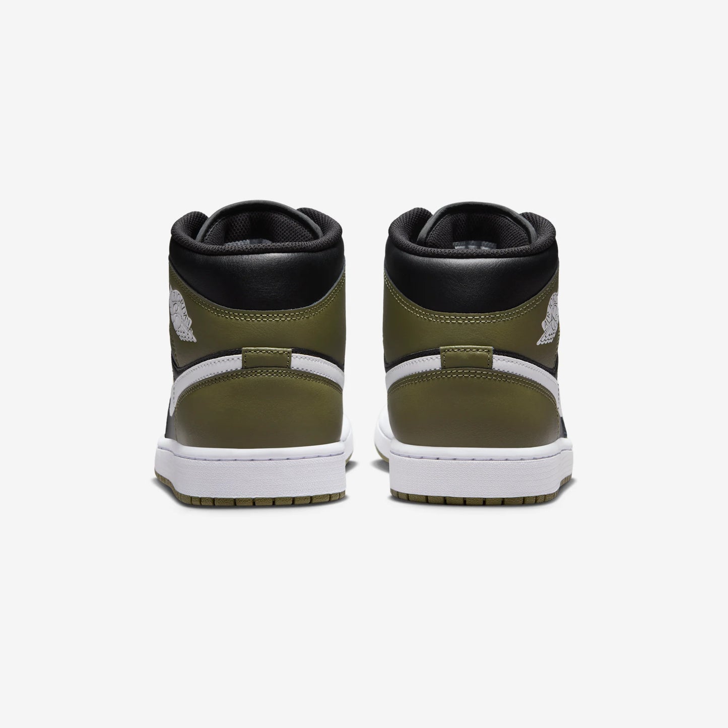 Jordan 1 Mid Black White Olive