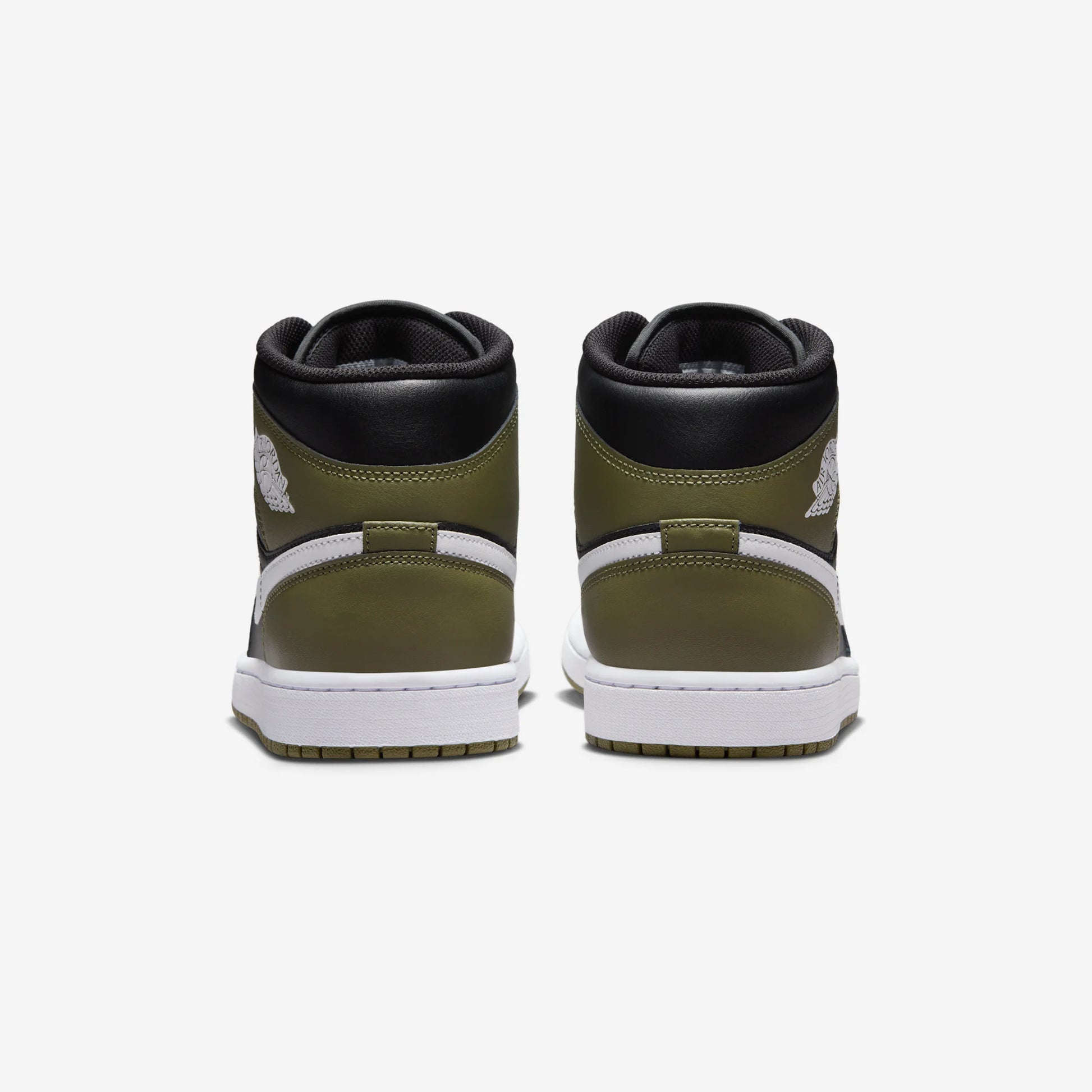 Jordan 1 Mid Black White Olive