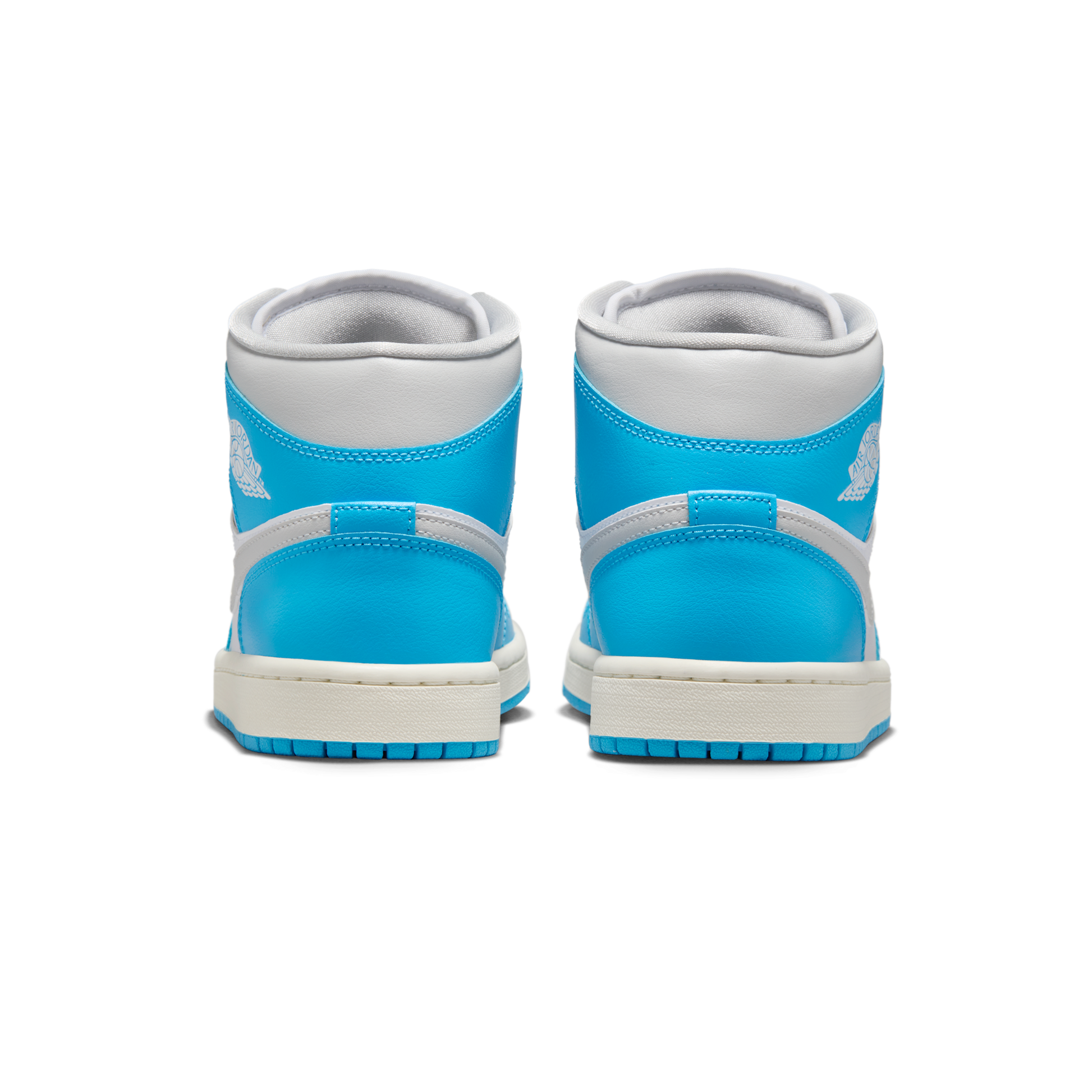 Jordan 1 Mid Dark Powder Blue White Sail Neutral Grey (Women's)