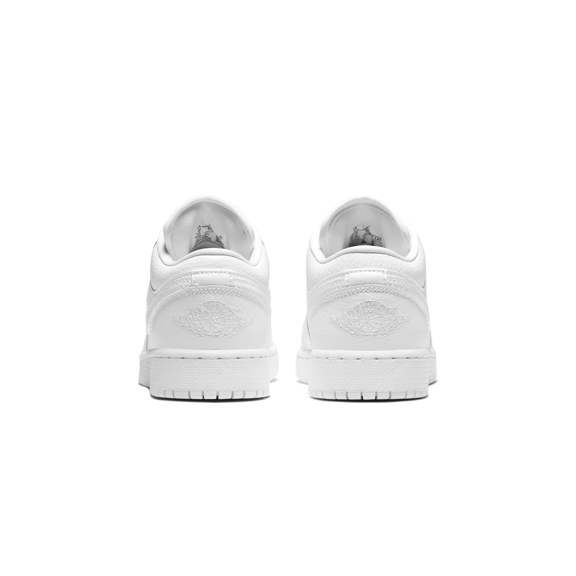 Jordan 1 Low Triple White Tumbled Leather (GS)