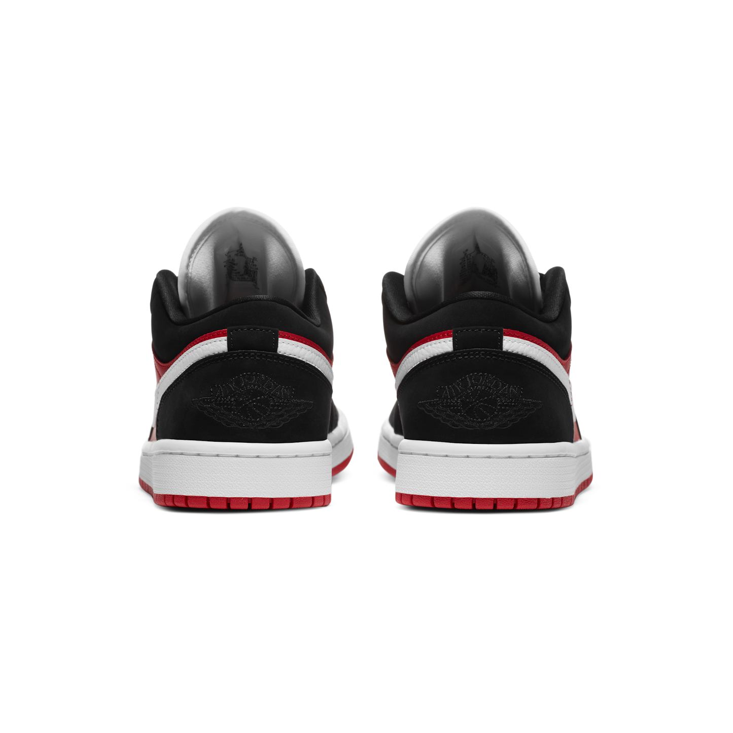 Jordan 1 Low Black White Gym Red (Women's)