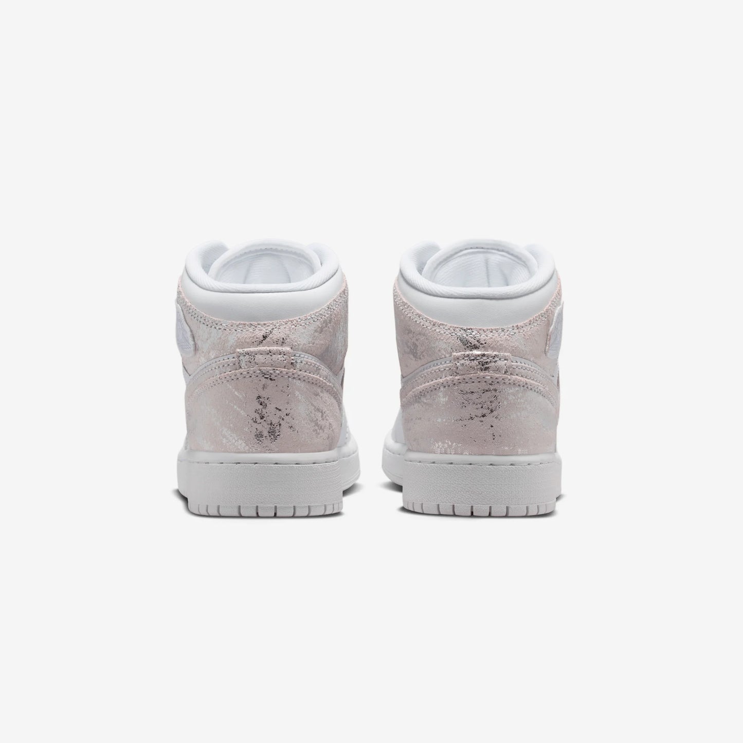Jordan 1 Mid SE Distressed White Field Silver (GS)