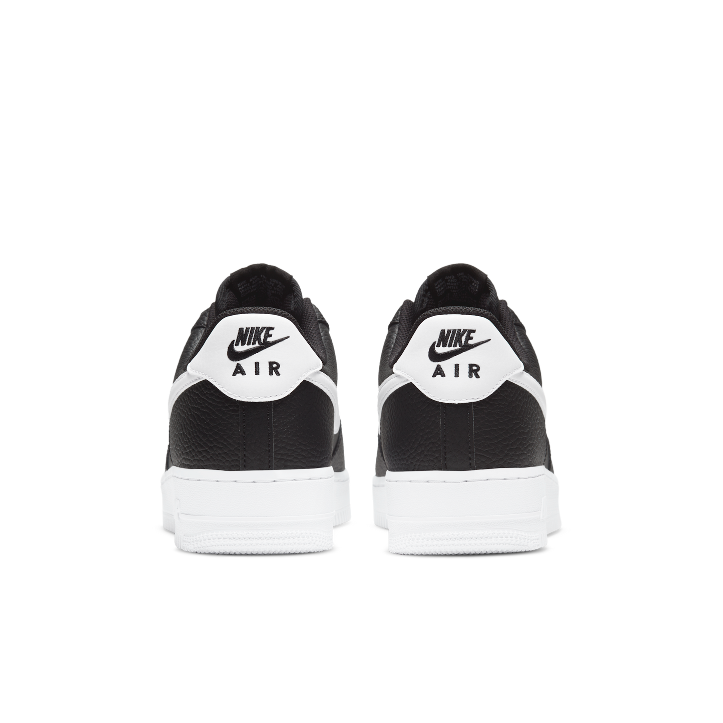 Nike Air Force 1 Low '07 Black White Pebbled Leather