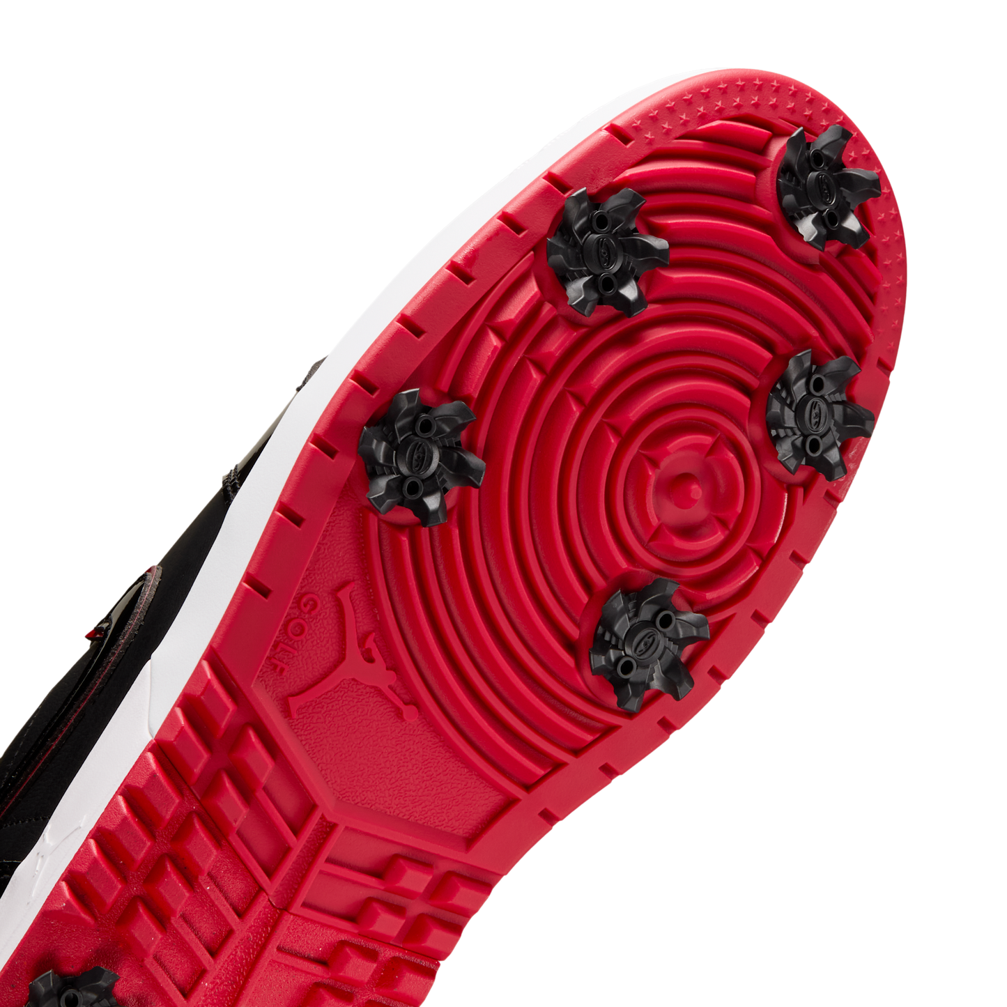 Jordan 1 Low Golf Spiked Bred Black Patent