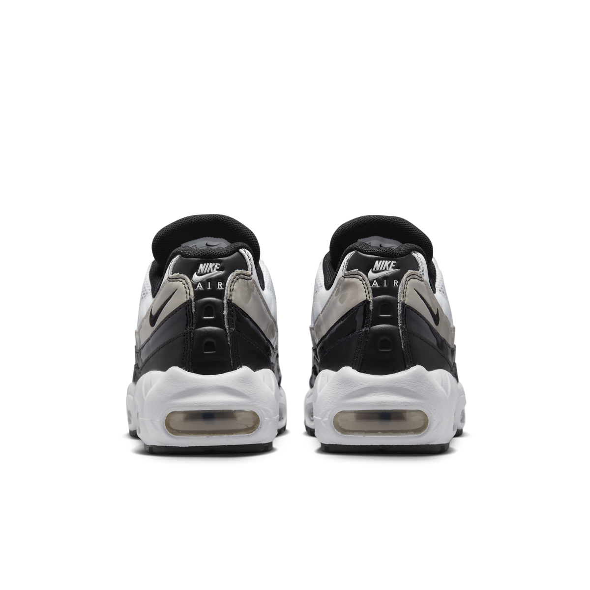 Nike Air Max 95 White Light Iron Ore Black Patent (Women's)