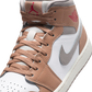 Jordan 1 Mid Rattan White College Grey
