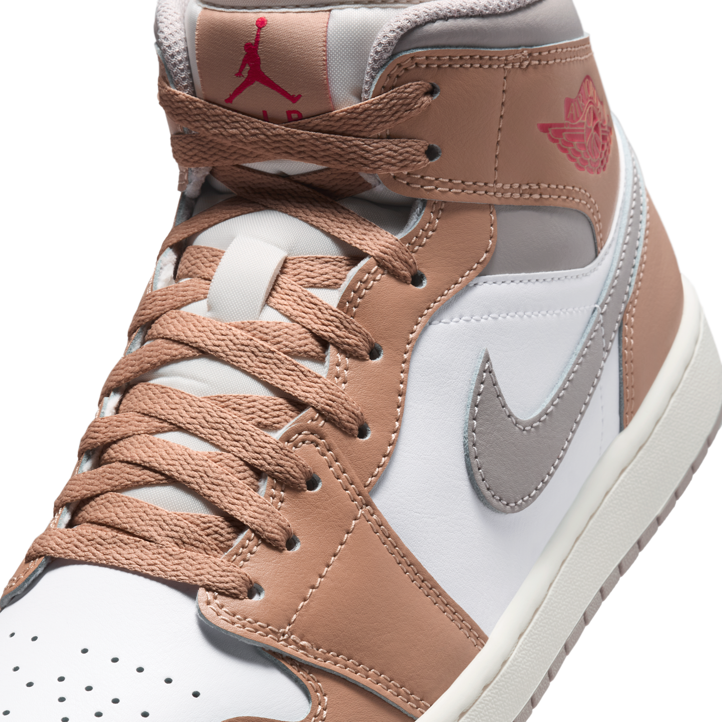 Jordan 1 Mid Rattan White College Grey