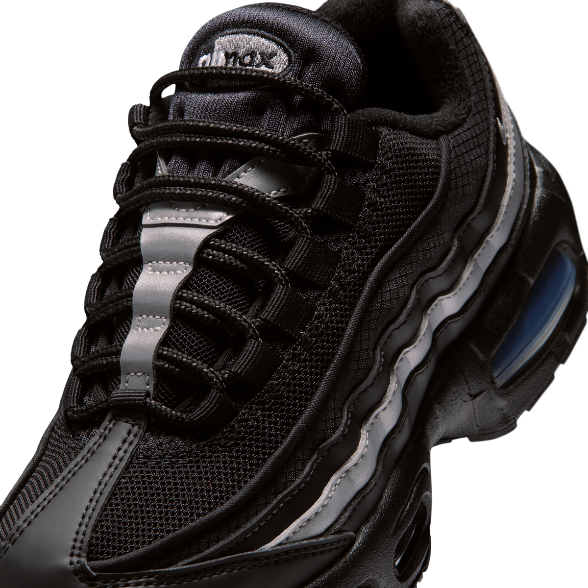 Nike Air Max 95 Black White Metallic Silver (GS)