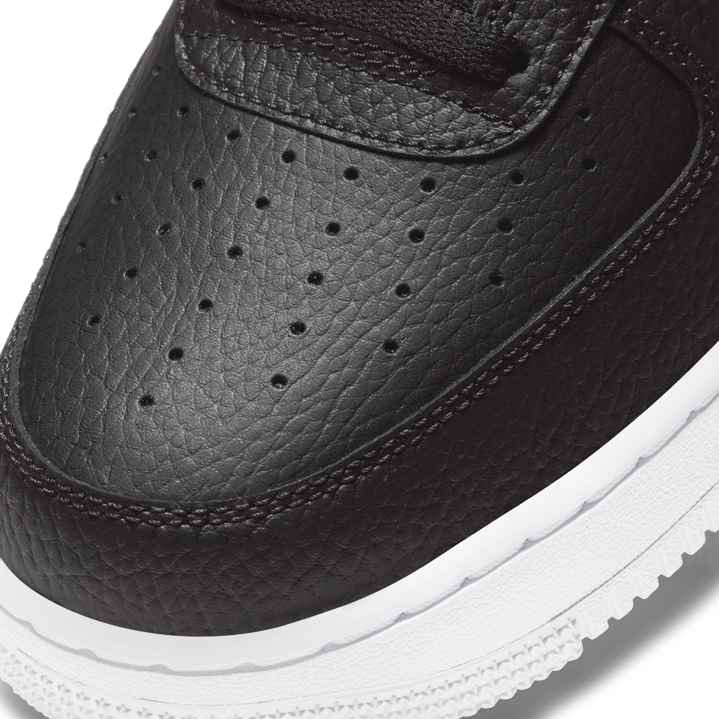 Nike Air Force 1 Low '07 Black White Pebbled Leather