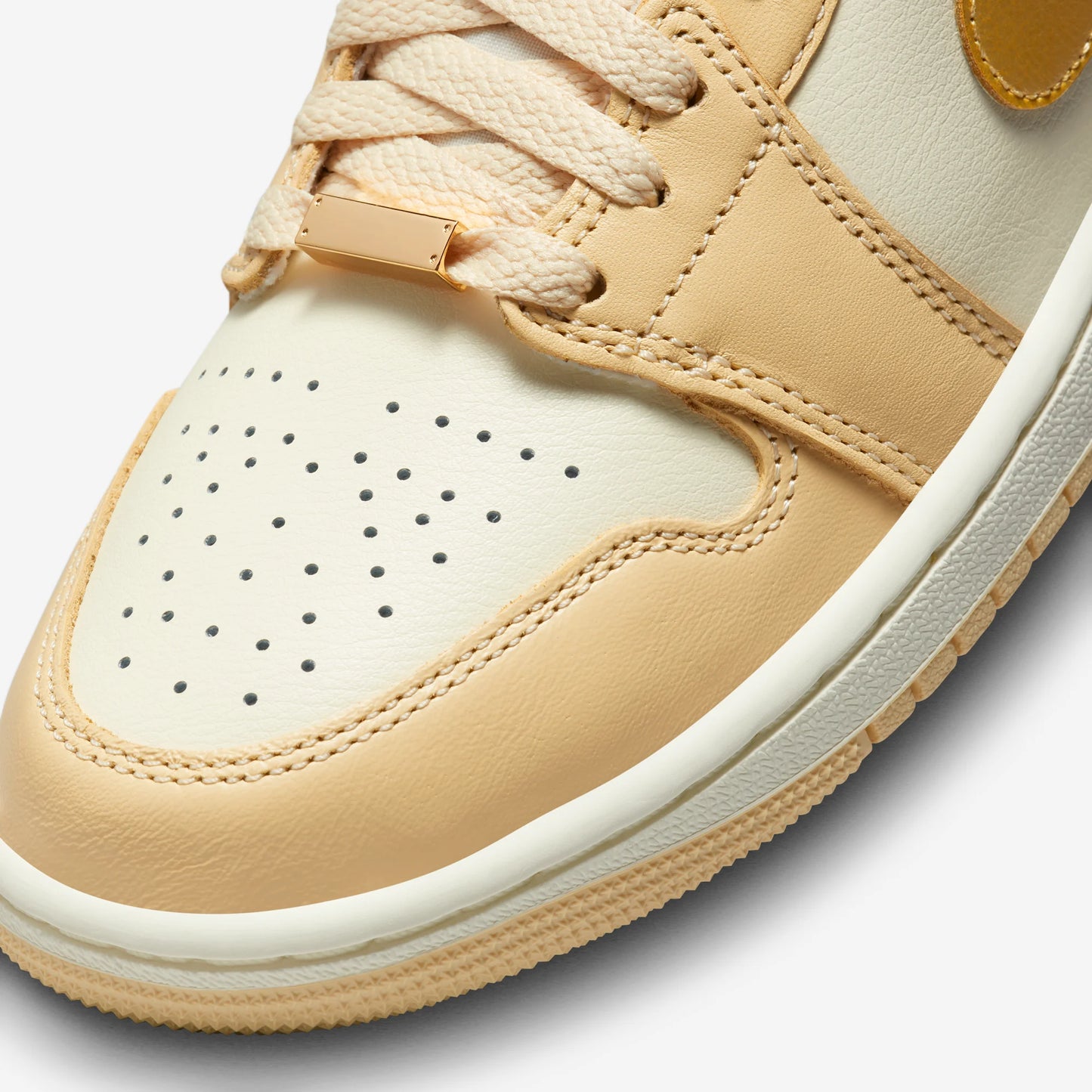 Jordan 1 Mid SE Pale Vanilla Metallic Gold (Women's)