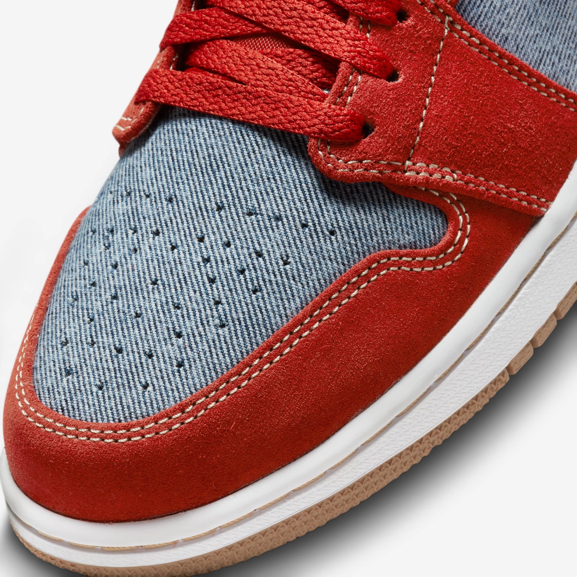 Jordan 1 Mid Denim Red