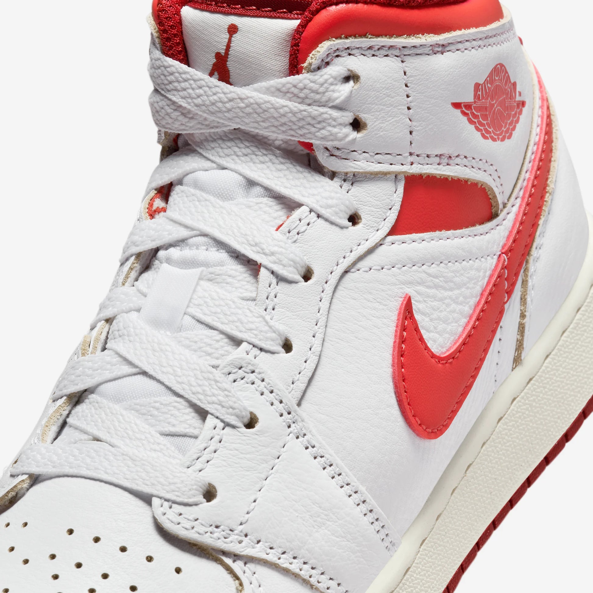 Jordan 1 Mid SE White Dune Red (GS)