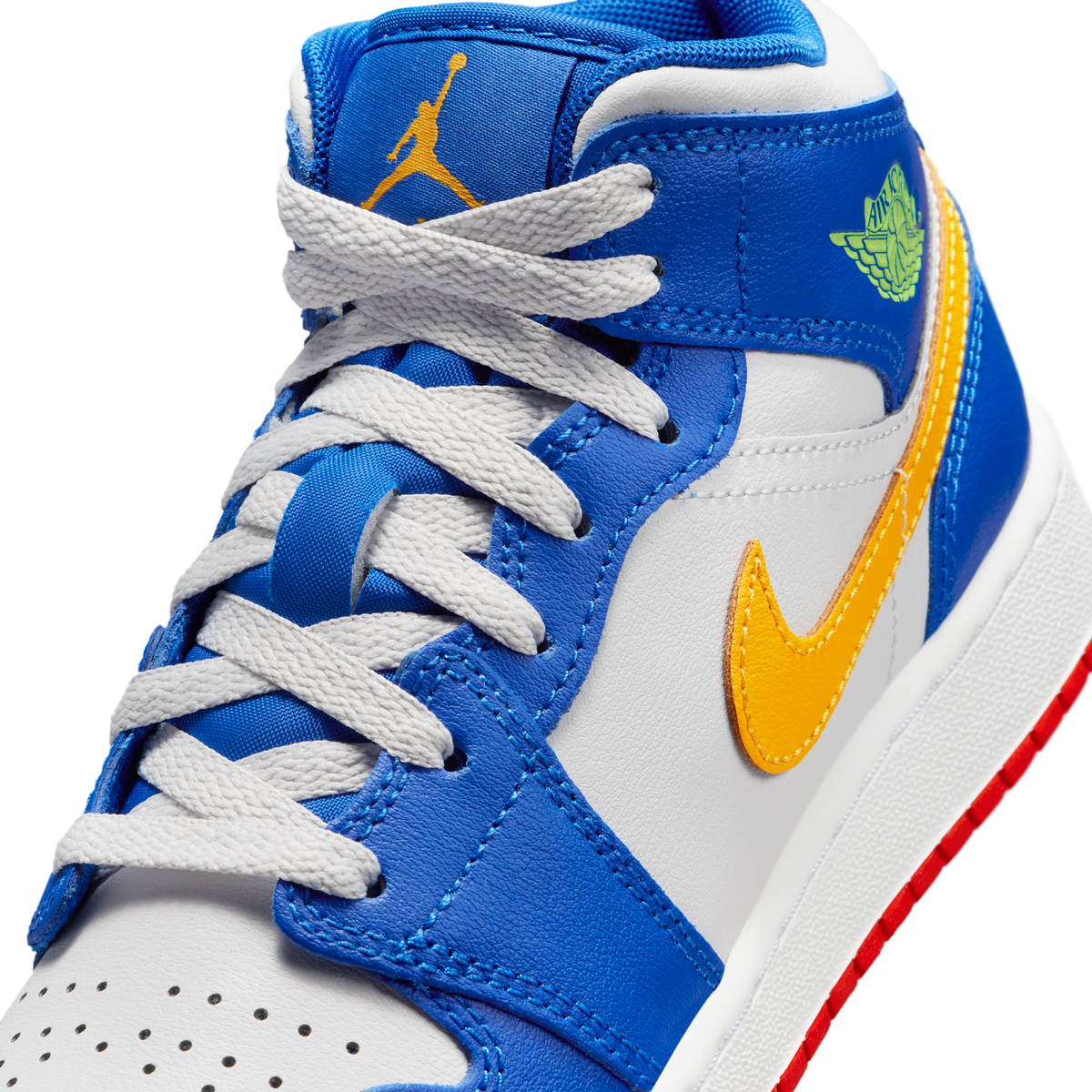 Jordan 1 Mid Racer Blue Red Gold (GS)