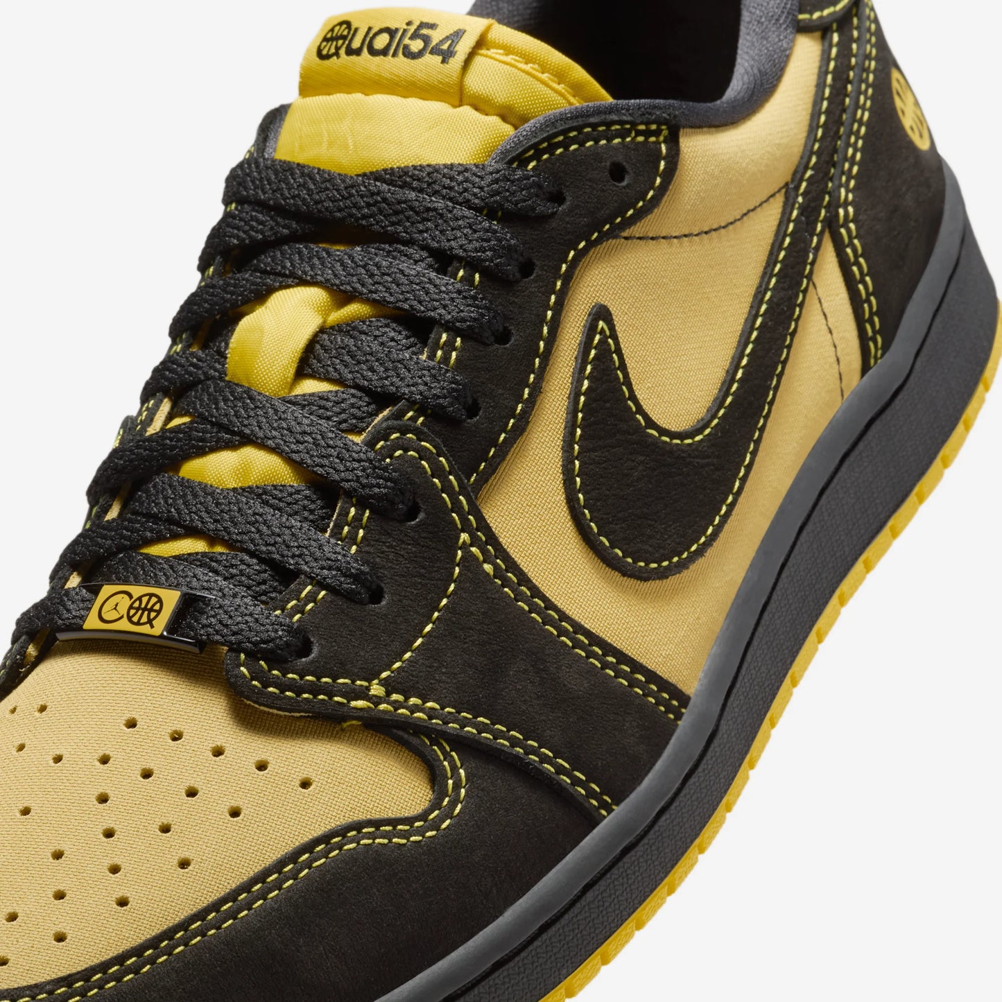 Jordan 1 Retro Low OG Quai 54 Black Tour Yellow Red