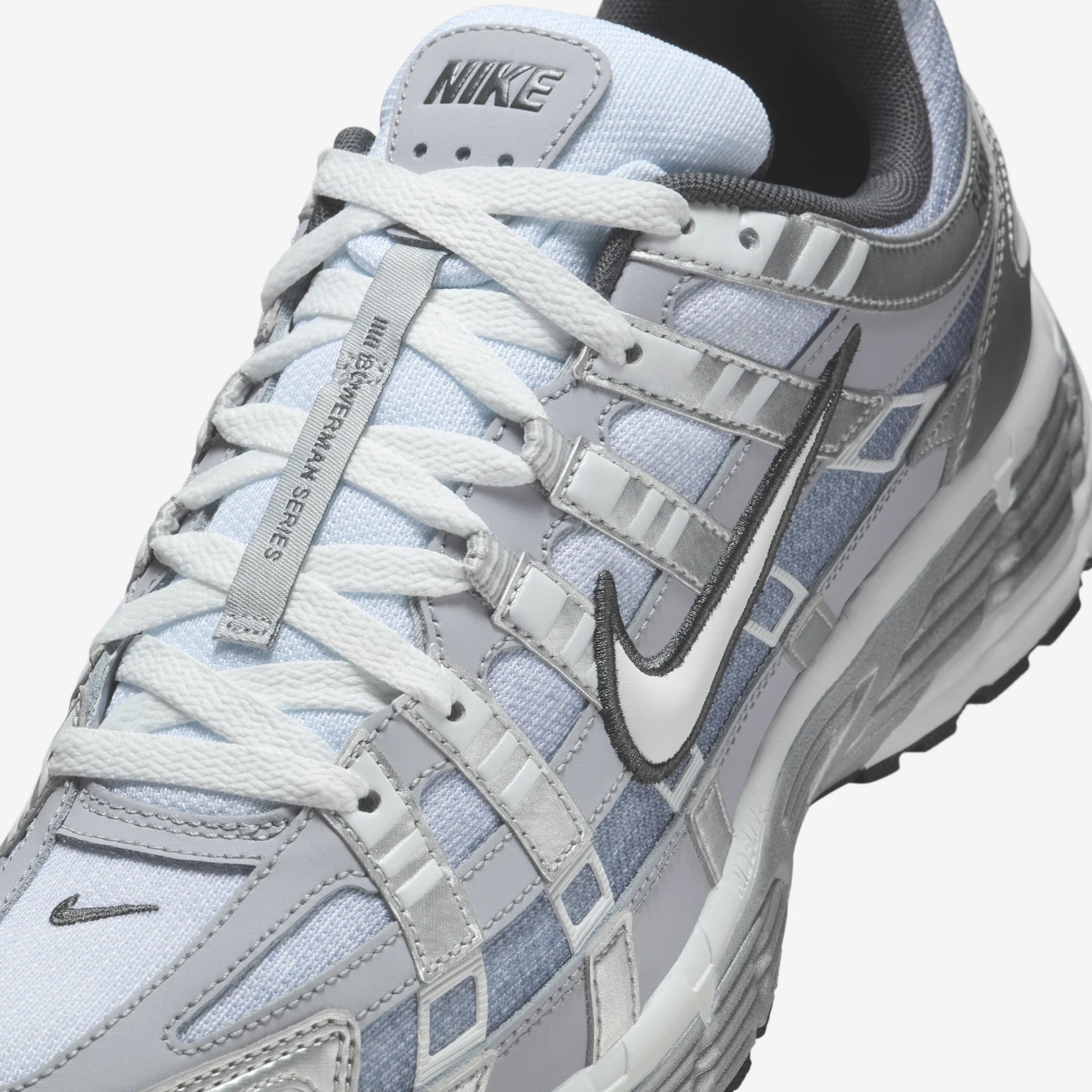 Nike P-6000 Metallic Silver Summit White-Wolf Grey