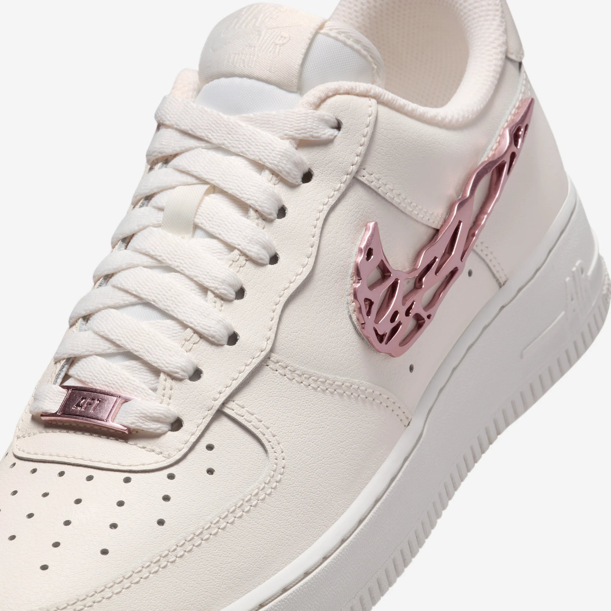 Nike Air Force 1 Low Liquid Metal Swoosh Metallic Rose Gold (Women's)