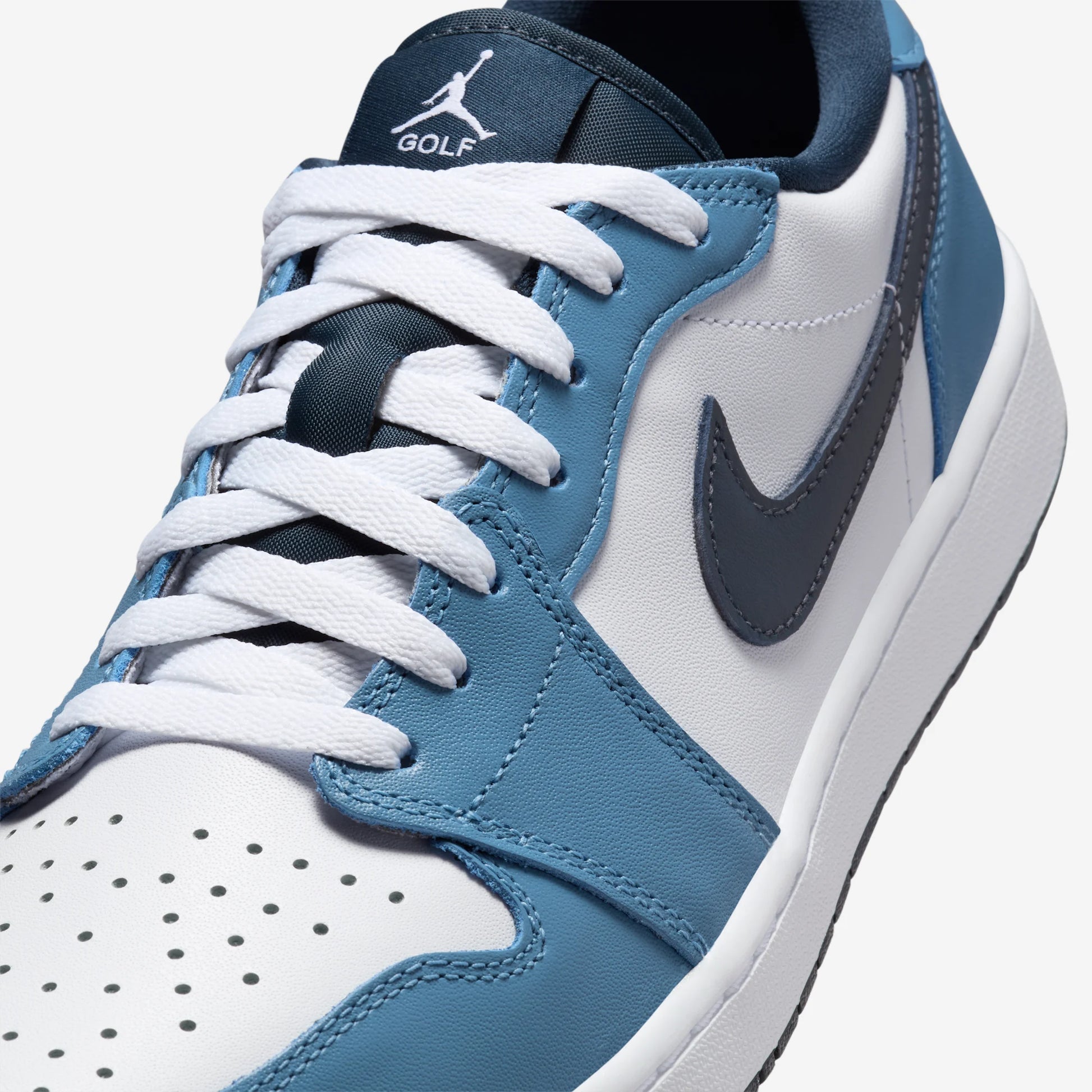 Jordan 1 Low Golf White Aegean Storm