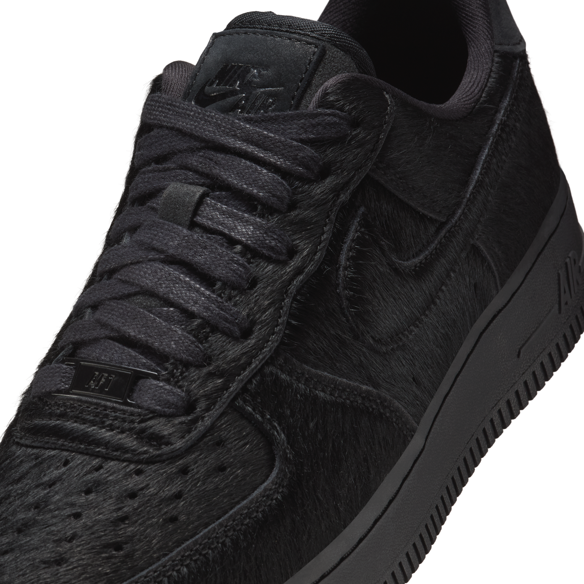 Nike Air Force 1 Low '07 Triple Black Pony Hair (Women's)