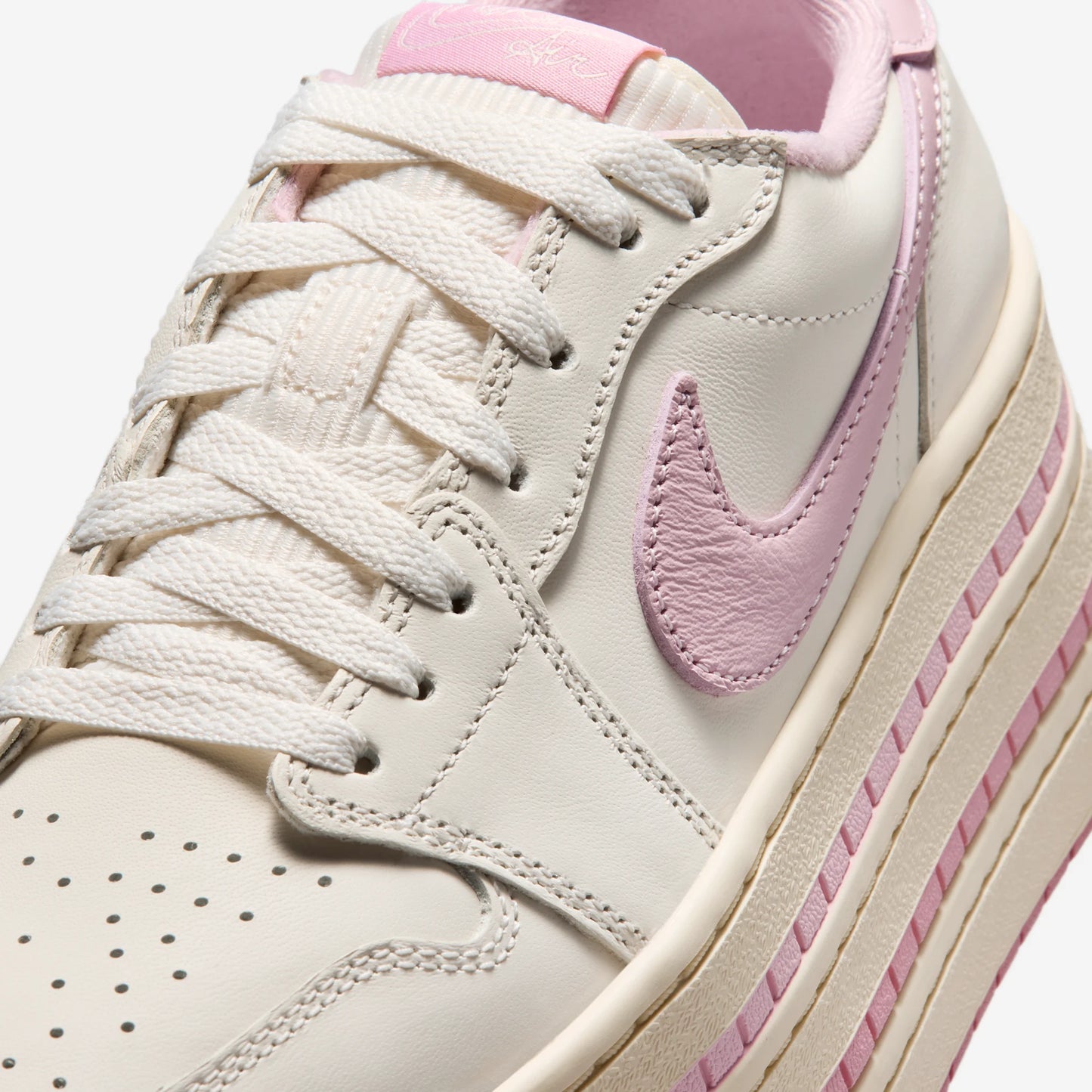 Jordan 1 Low Triple Stack Pale Ivory Iced Carmine (Women's)