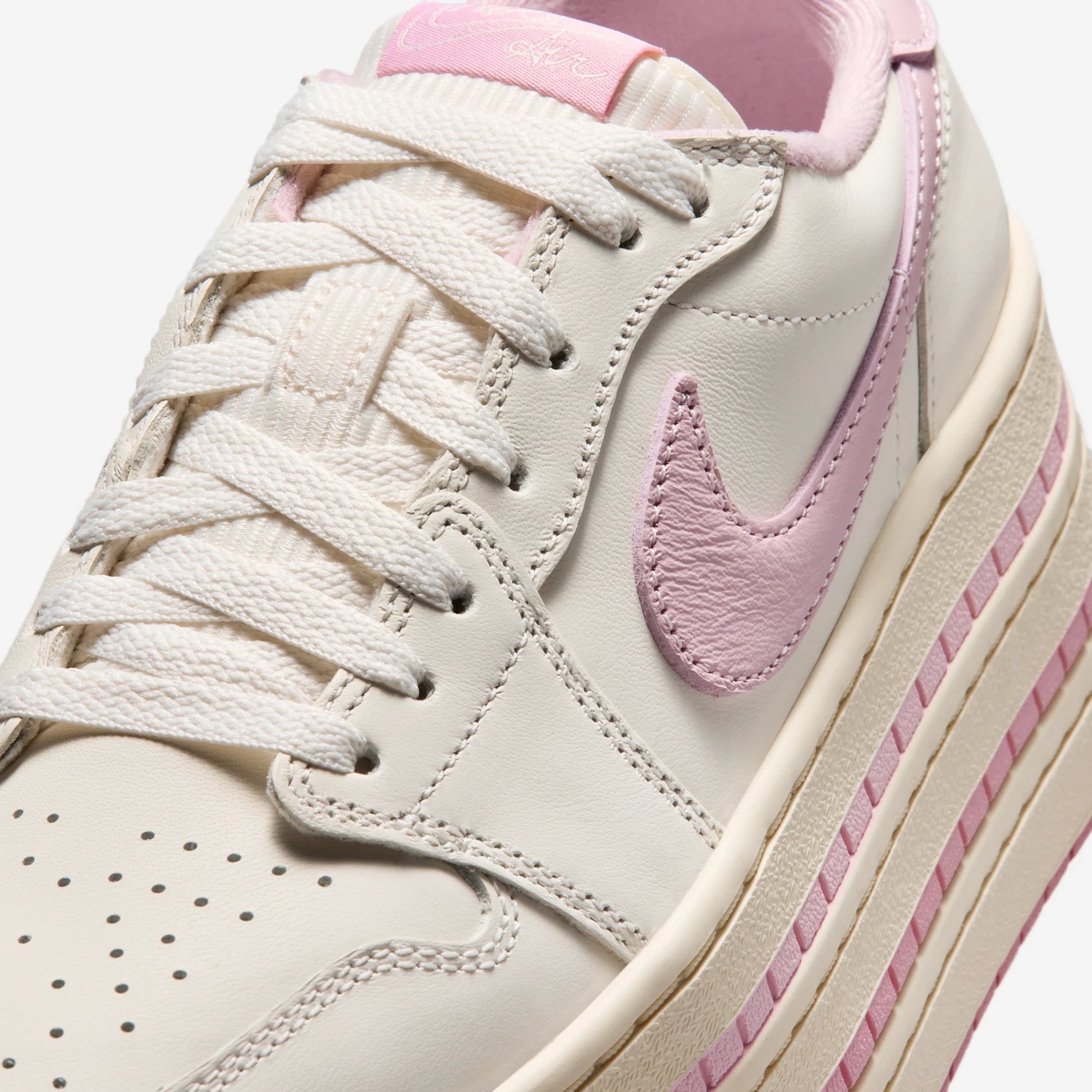 Jordan 1 Low Triple Stack Pale Ivory Iced Carmine (Women's)