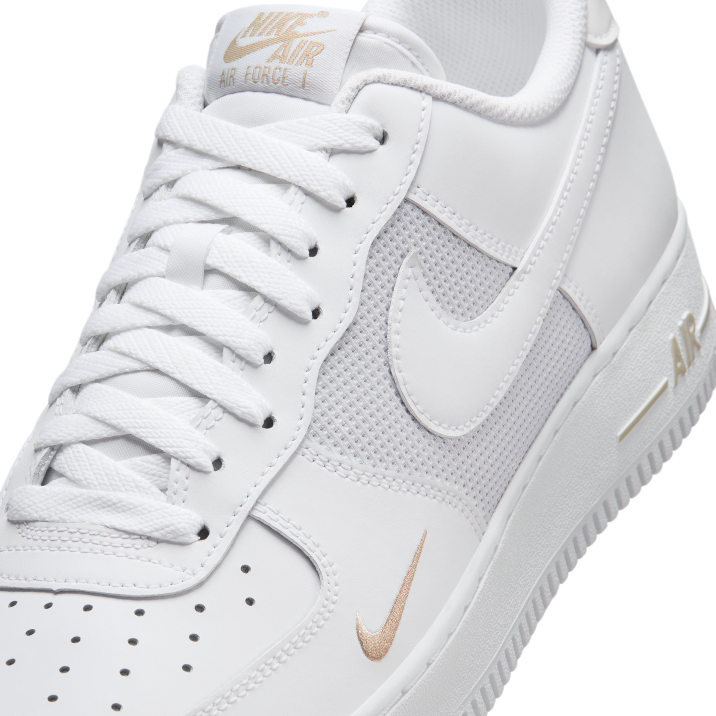 Nike Air Force 1 Low White Desert Khaki Mini Swoosh