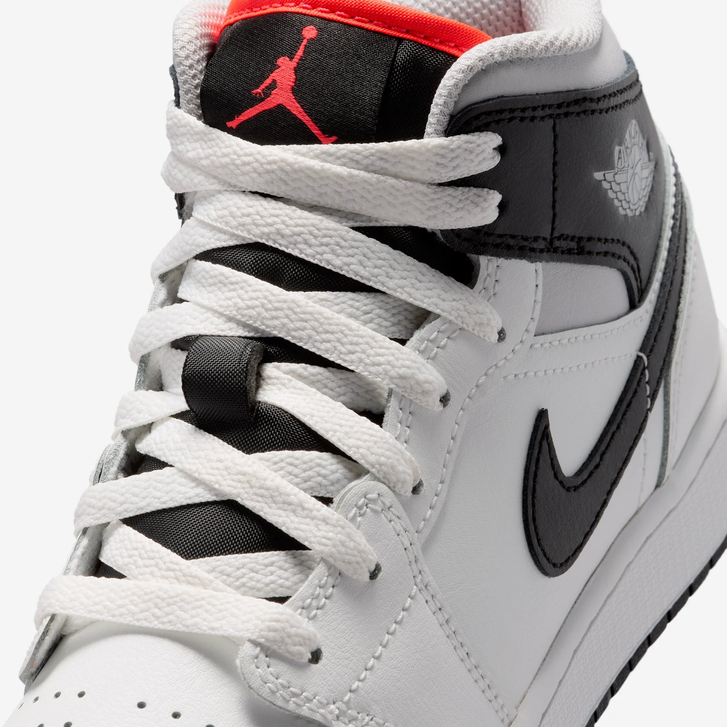 Jordan 1 Mid Summit White Infrared Black (GS)