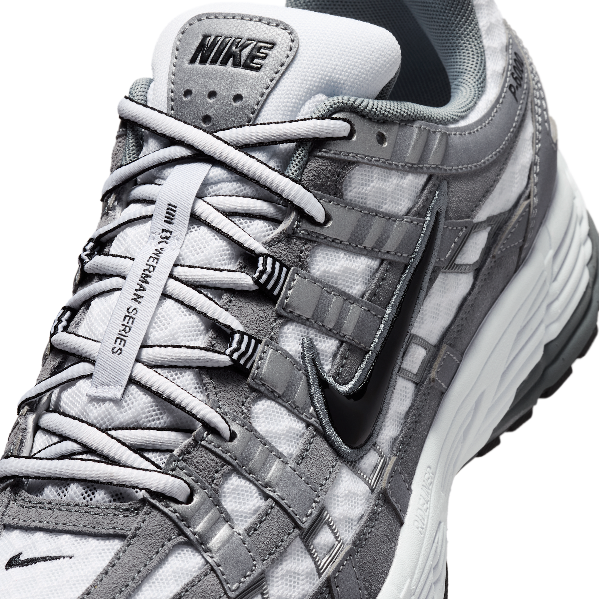 Nike P-6000 White Metallic Cool Grey Black