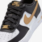 Nike Air Force 1 Low Black White Metallic Gold (GS)