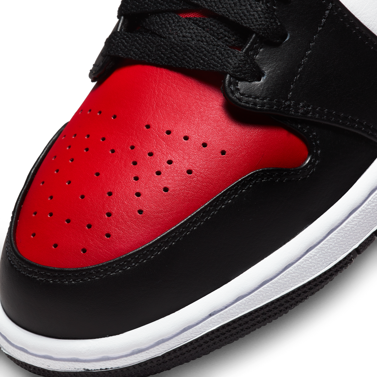 Jordan 1 Mid White Black Red (2022)