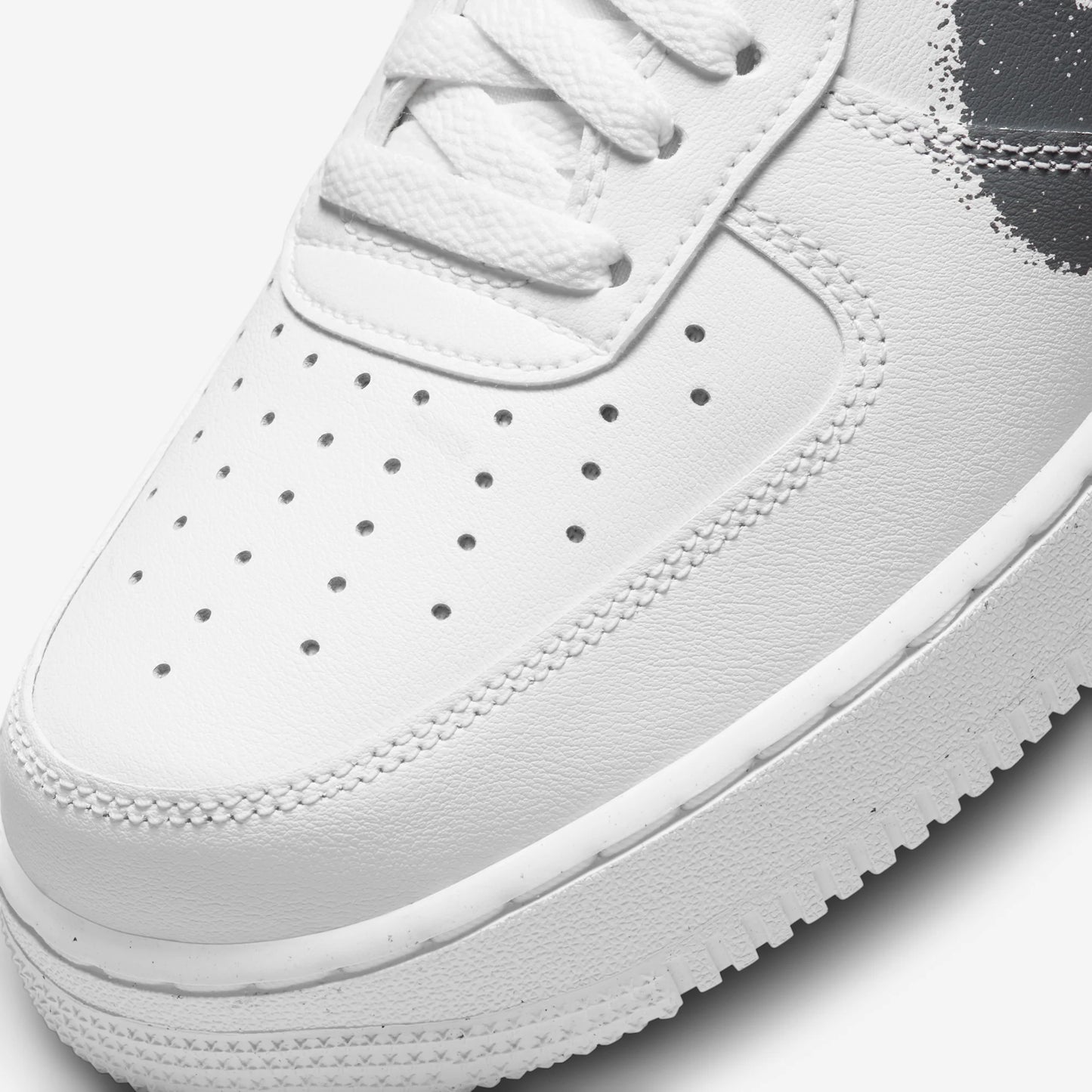 Nike Air Force 1 Low '07 Spray Paint Swoosh White Black Grey