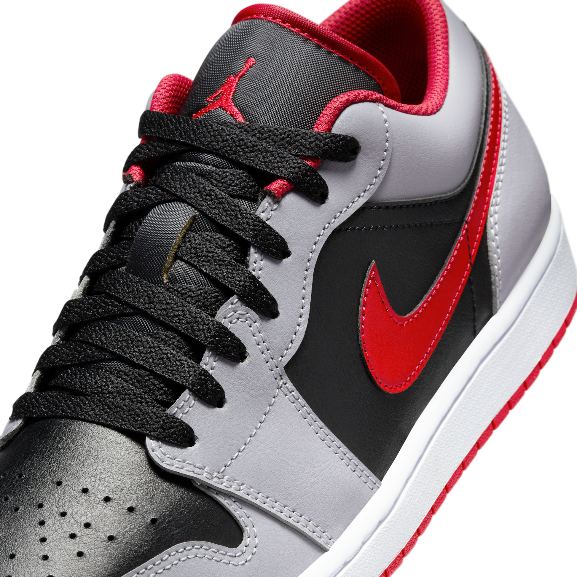 Jordan 1 Low Black Light Smoke Grey Gym Red