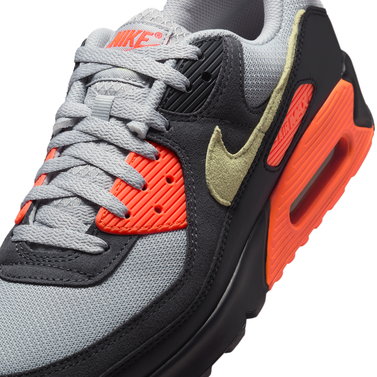Nike Air Max 90 Light Smoke Grey Hyper Crimson Limelight