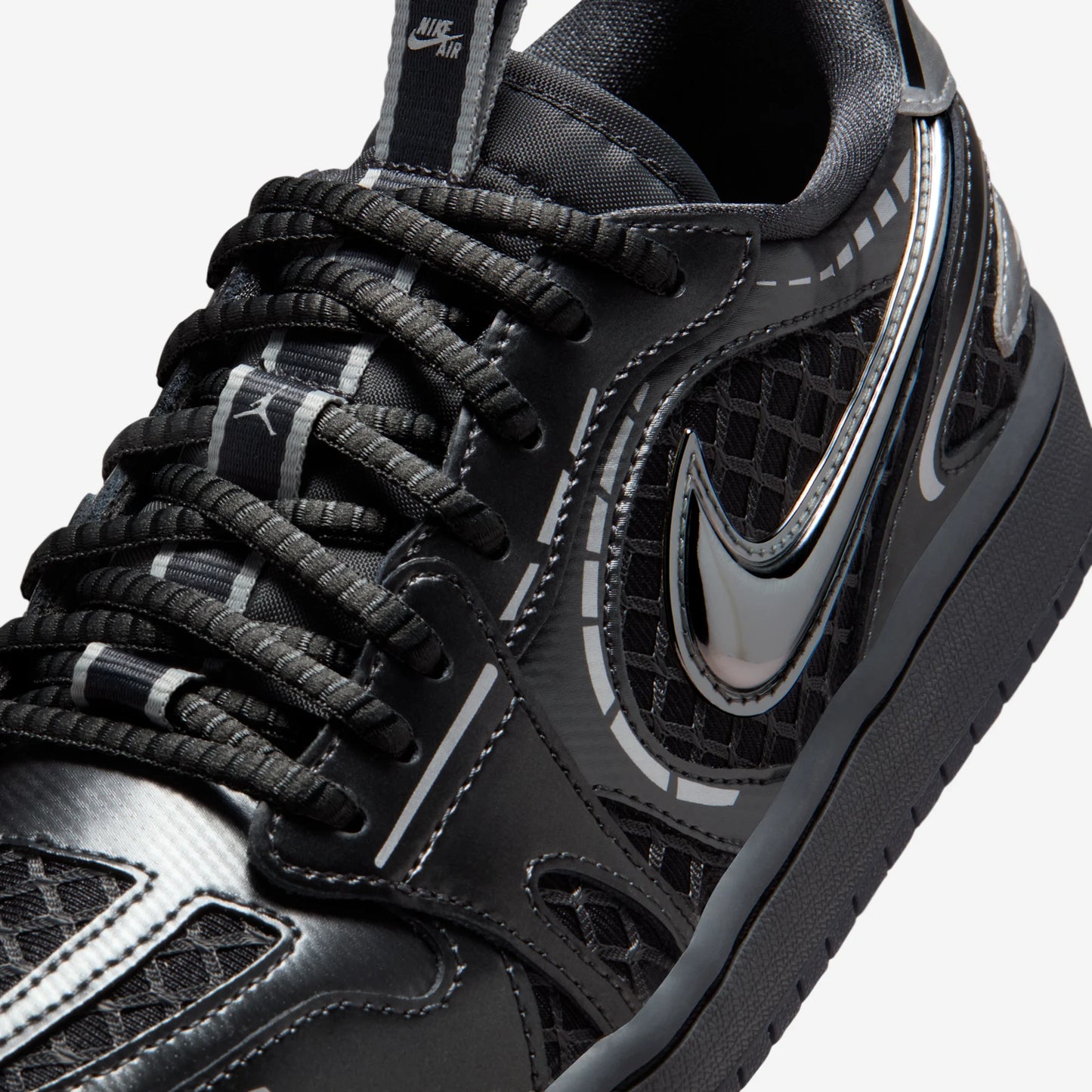 Jordan 1 Low Method of Make V3 Black Metallic Silver (Women's)