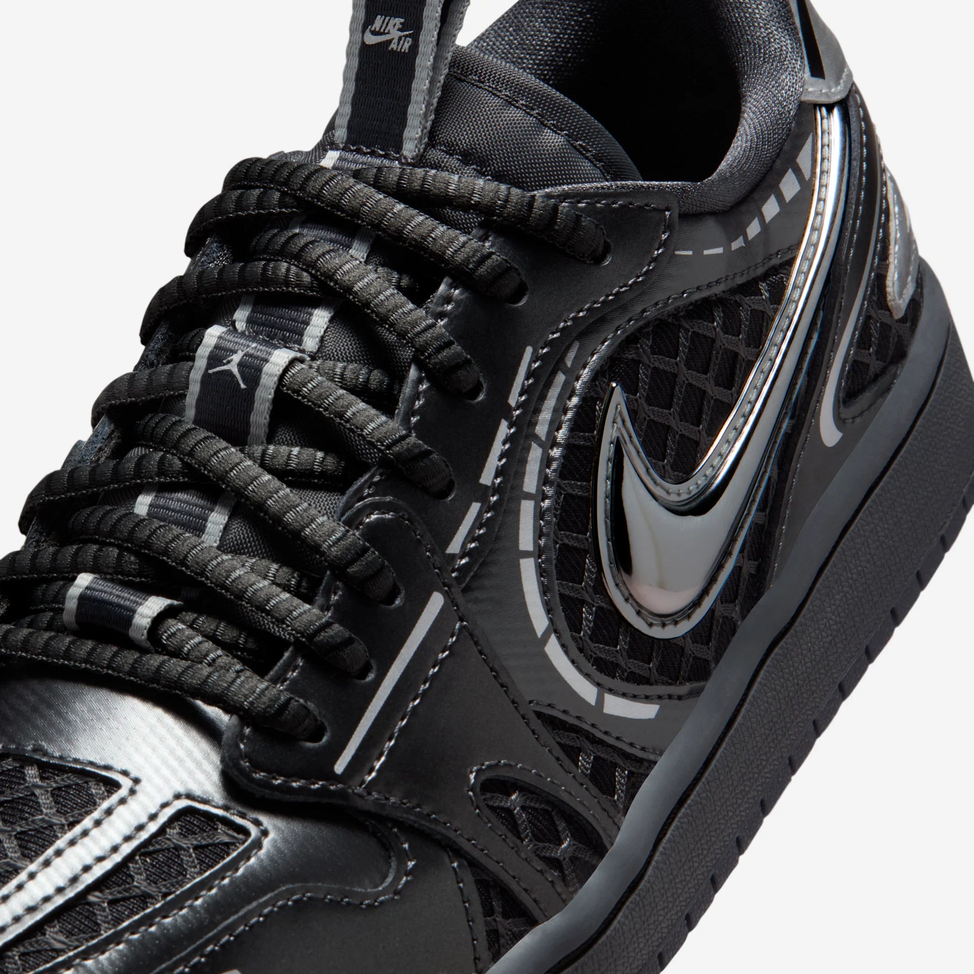 Jordan 1 Low Method of Make V3 Black Metallic Silver (Women's)
