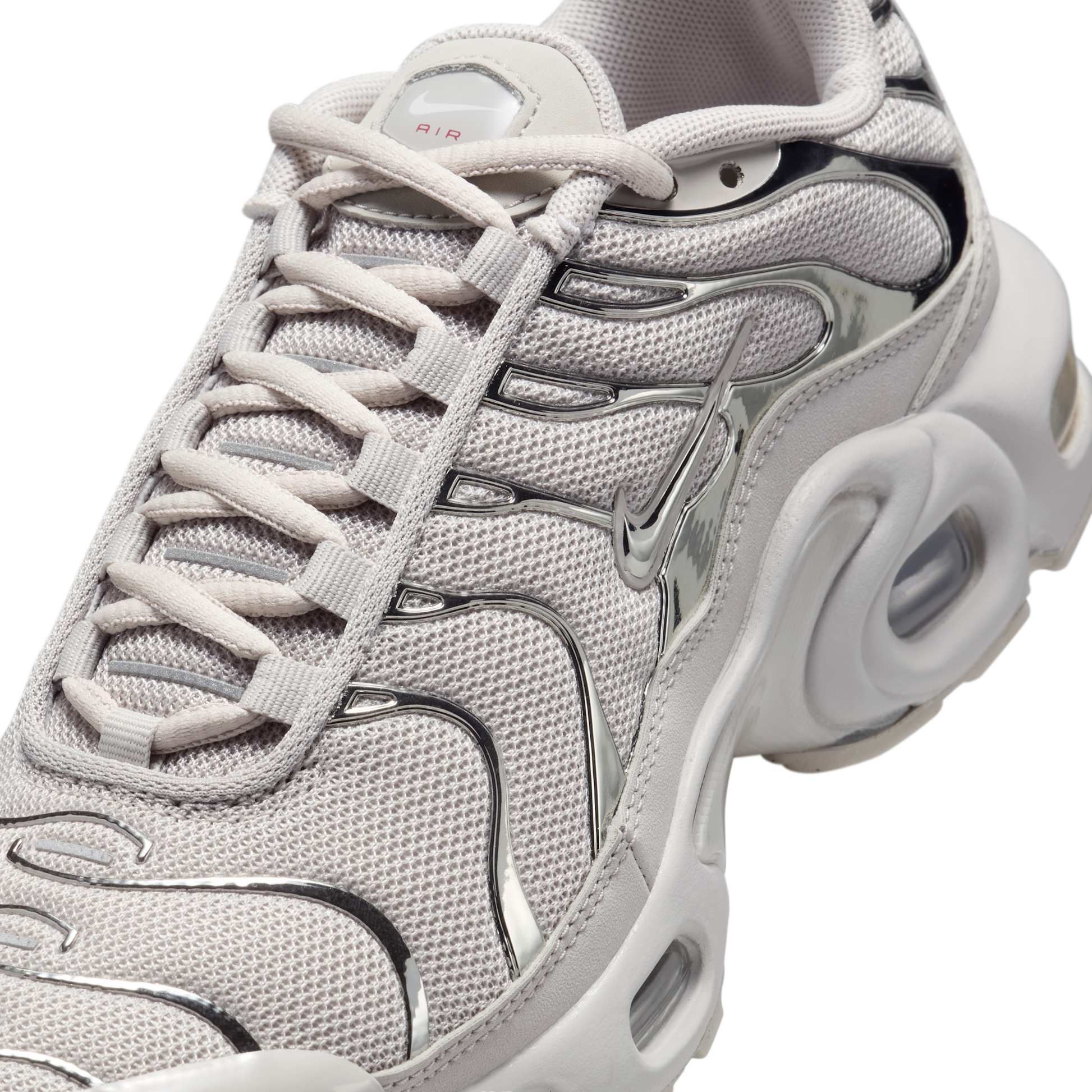 Nike Air Max Plus Light Iron Ore Gym Red Smoke Grey Metallic Silver (GS)