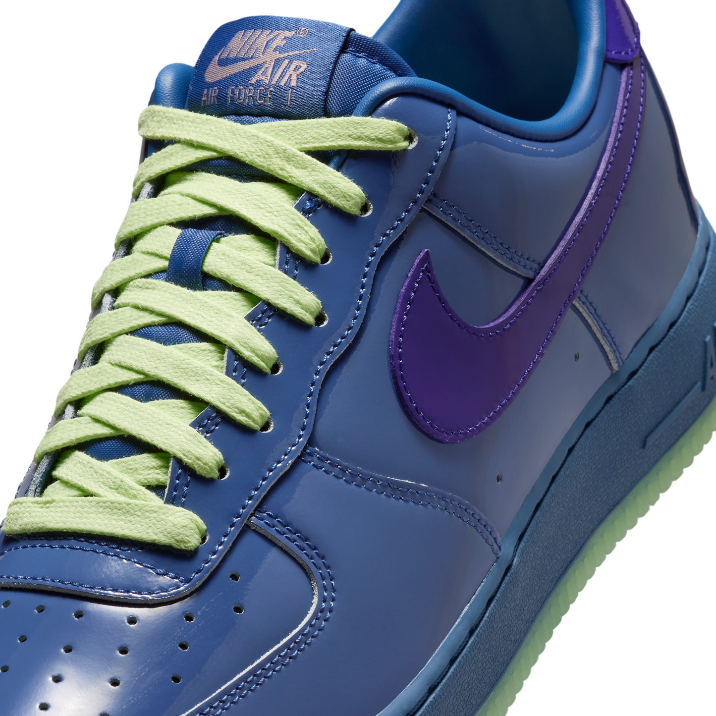 Nike Air Force 1 Low Patent Leather Mystic Navy Grape Ice
